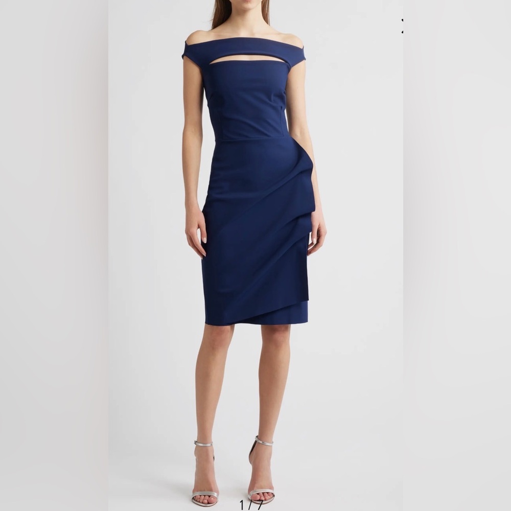 NEW Chiara Boni Melania Jersey Dress, Size 10 US / 46 IT